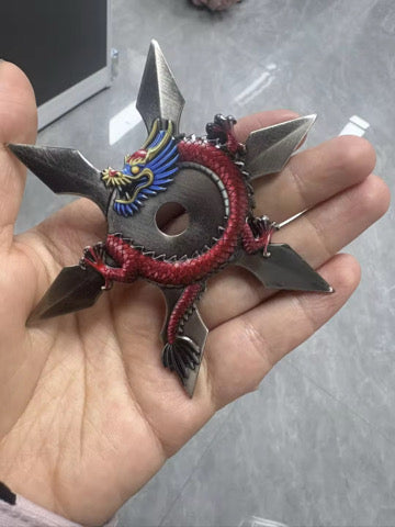 SERIES 2: 2oz Copper NINJA STAR DRAGON WITH BOX