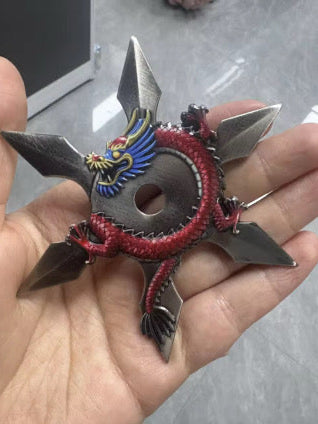 SERIES 2: 2oz Copper NINJA STAR DRAGON WITH BOX
