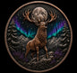 2026 Stag Coin | Northern Lights Moon Deer 100 Grams .999 Fine Copper Collectible Round