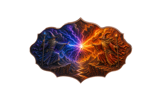 100 Gram Where Powers Collide Colorized Copper in Display Box