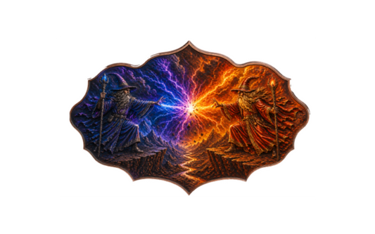 100 Gram Where Powers Collide Colorized Copper in Display Box