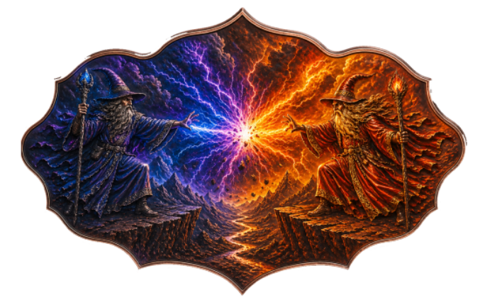 100 Gram Where Powers Collide Colorized Copper in Display Box