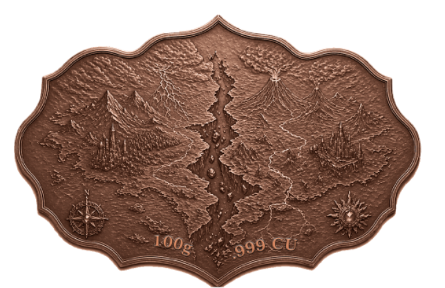 100 Gram Where Powers Collide Colorized Copper in Display Box