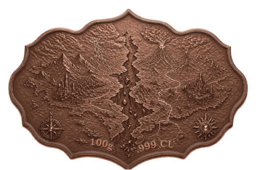 100 Gram Where Powers Collide Colorized Copper in Display Box