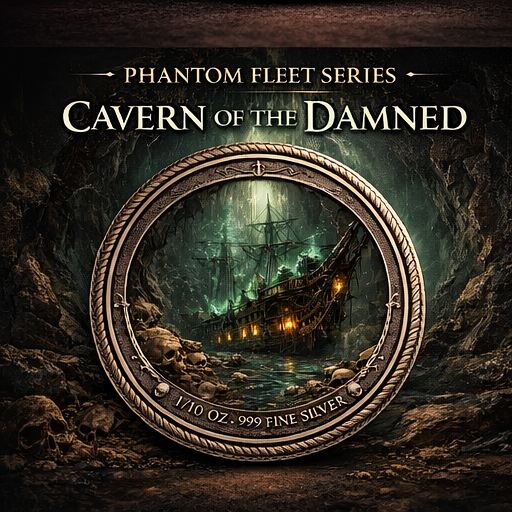 Phantom Fleet - Cavern of the Damned Colorized 1/10 oz Silver Round (05/13)