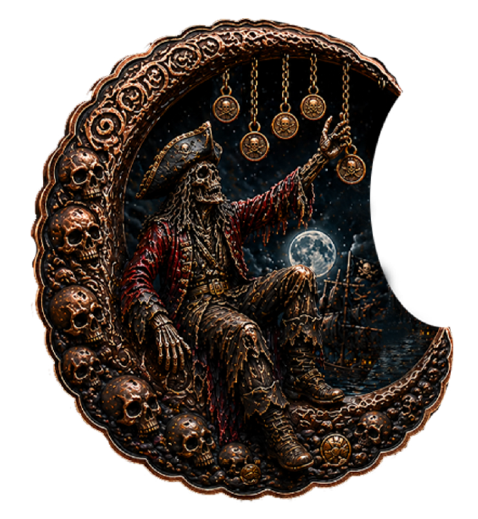 100 Gram Curse Of The Moon Pirate Colorized Copper in Display Box