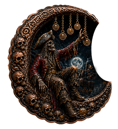 100 Gram Curse Of The Moon Pirate Colorized Copper in Display Box