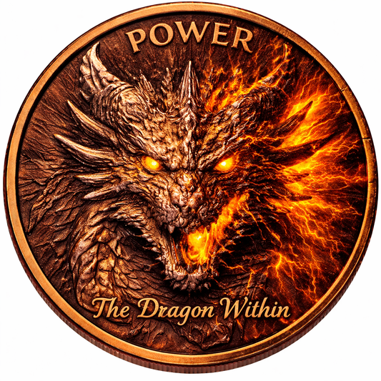 In Stock! Dragon Virtues Power - The Dragon Within 1 oz Copper Round (05/18)
