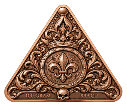 100 Gram The Royal Court of Wonder Colorized Copper in Display Box