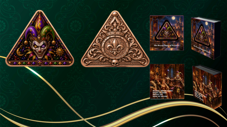 100 Gram The Royal Court of Wonder Colorized Copper in Display Box