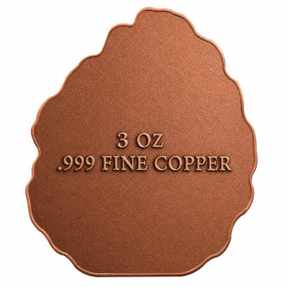 Northern Lights Howling Wolf HR 3 oz Copper Medal (05/18)
