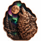 Northern Lights Howling Wolf HR 3 oz Copper Medal (05/18)