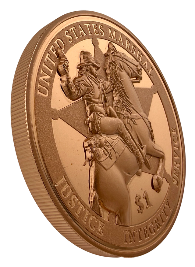 In Stock! 2026 Liberia U.S. Marshal Service HR Proof 5 oz Copper Coin (05/19)