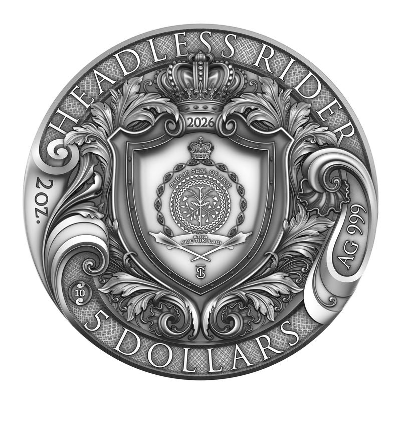 In Stock! T&S 2026 Niue Headless Rider 2 oz Silver Coin