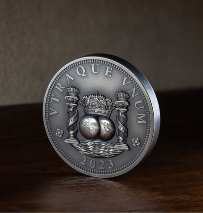 Special price: 2023 Mexican Columnario Tribute UHR Antiqued 2 oz Silver Medal