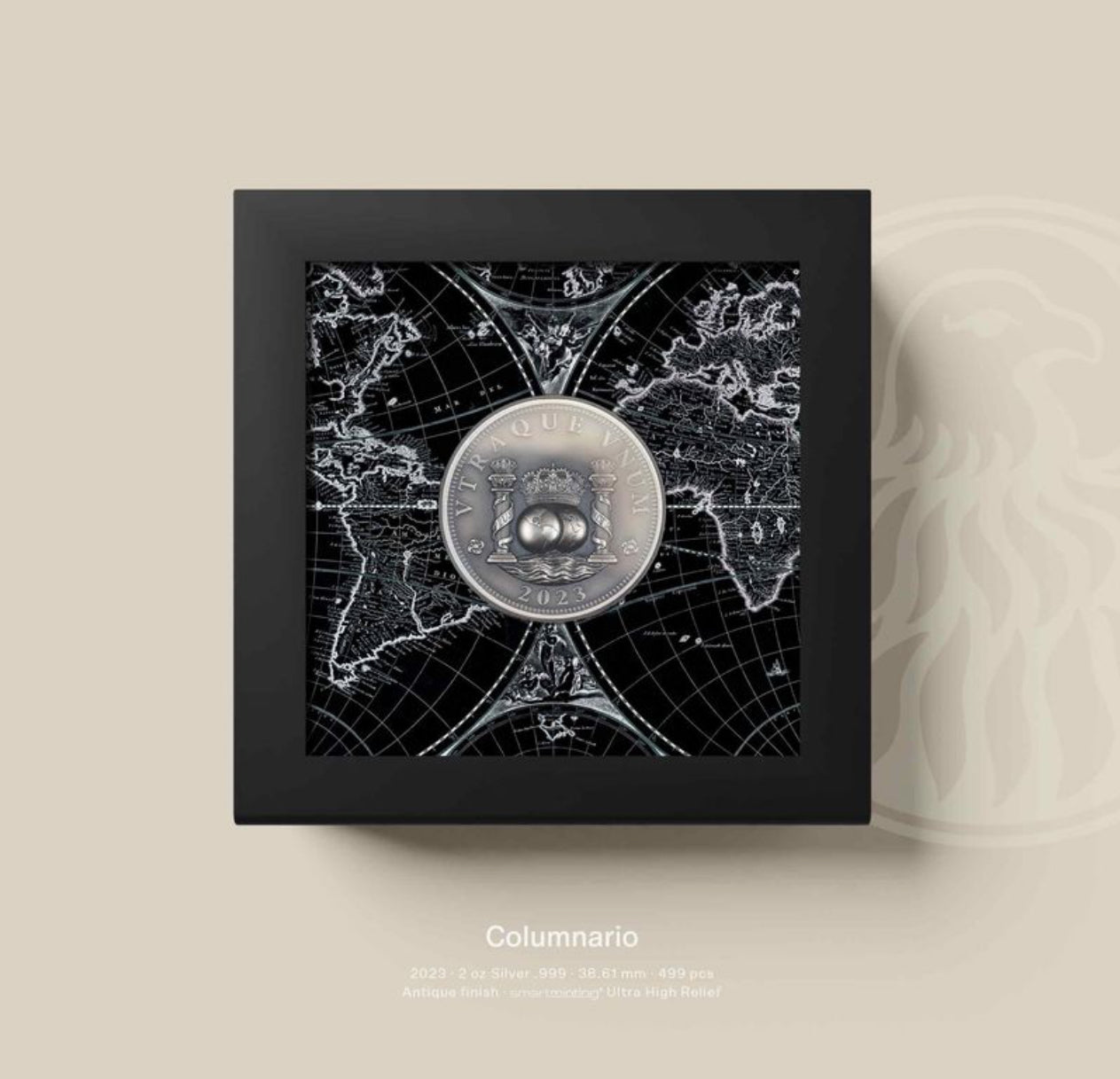 Special price: 2023 Mexican Columnario Tribute UHR Antiqued 2 oz Silver Medal
