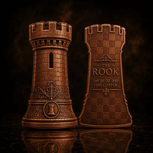 ♞ THE ROOK — 5 AVDP OZ .999 Fine Copper Chess-Inspired ROOK