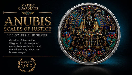 Anubis - Scales of Justice Colorized 1/10 oz Silver Round (05/20)