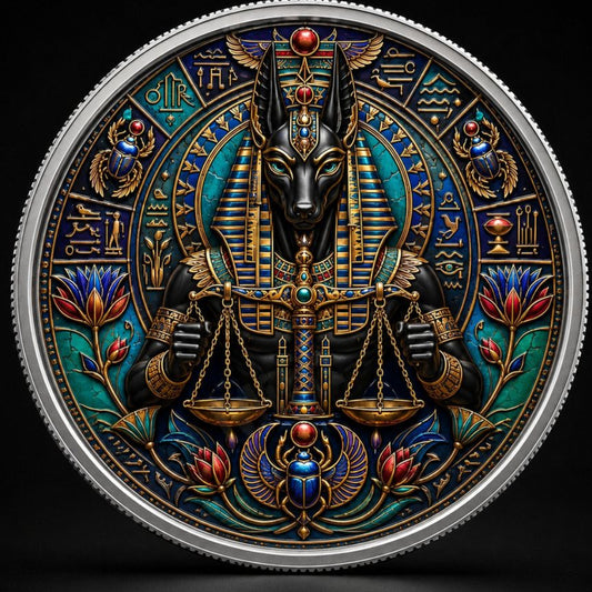 Anubis - Scales of Justice Colorized 1/10 oz Silver Round (05/20)