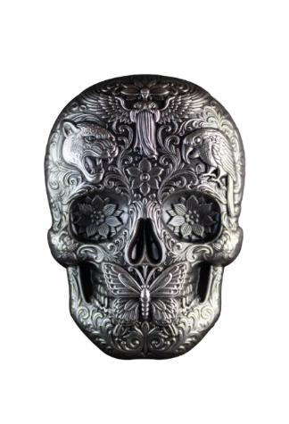 Estimate: Korea Calavera de Plata Skull Stacker 2 oz Silver Medal (05/22)