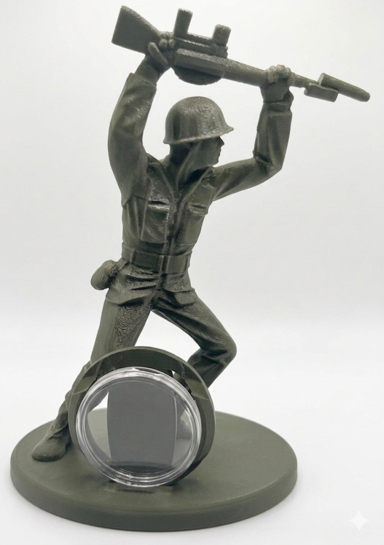 INFANTRY ARMY MAN COIN HOLDER STATUE!