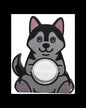 FREE STANDING DESKTOP HUSKY PUPPY COIN HOLDER!