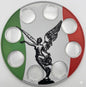 LIBERTAD ANGEL OF INDEPENDENCE WALL HANGER COIN DISPLAY! MEXICO FLAG COLOR SCHEME.