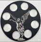 LIBERTAD ANGEL OF INDEPENDENCE WALL HANGER COIN DISPLAY! BLACK AND SILVER COLOR SCHEME.