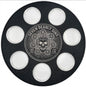 7 DEADLY SINS WALL HANGER COIN DISPLAY! BLACK AND SILVER COLOR SCHEME.