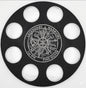 LEGENDARY WARRIORS WALL HANGER COIN DISPLAY! BLACK AND SILVER COLOR SCHEME.