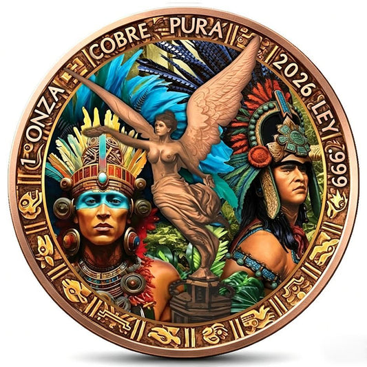 2026 Mexico Libertad History of the Aztec 2 x 1 oz Copper Round Set (05/22)