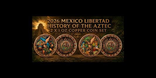 2026 Mexico Libertad History of the Aztec 2 x 1 oz Copper Round Set (05/22)