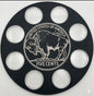BUFFALO NICKEL WALL HANGER COIN DISPLAY! BLACK AND SILVER COLOR SCHEME.