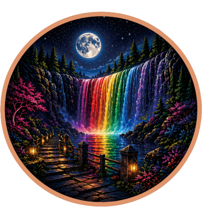 Enchanted Cascade Colorized 5 oz Copper Medal (05/21)