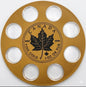 CANADA MAPLE WALL HANGER COIN DISPLAY! GOLD AND BLACK COLOR SCHEME.