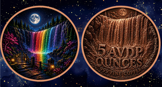 Enchanted Cascade Colorized 5 oz Copper Medal (05/21)