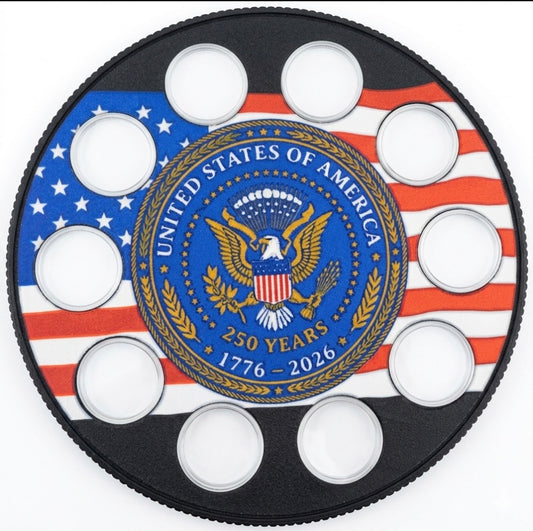AMERICA’S 250 YEAR ANNIVERSARY WALL HANGER COIN DISPLAY!