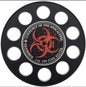 ZOMBUCKS CURRENCY OF THE APOCALYPSE WALL HANGER COIN DISPLAY! BLACK AND RED COLOR SCHEME.