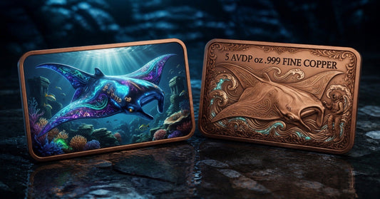 In Stock! 5 oz ADVP Stingray Colorized Copper (7500 Max Mintage)