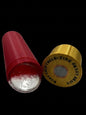 LARGE SHOTGUN SHELL COIN HOLDER FOR 1 oz COINS/ROUNDS IN AIR-TIGHT CAPSULES! RED AND GOLD COLOR SCHEME.