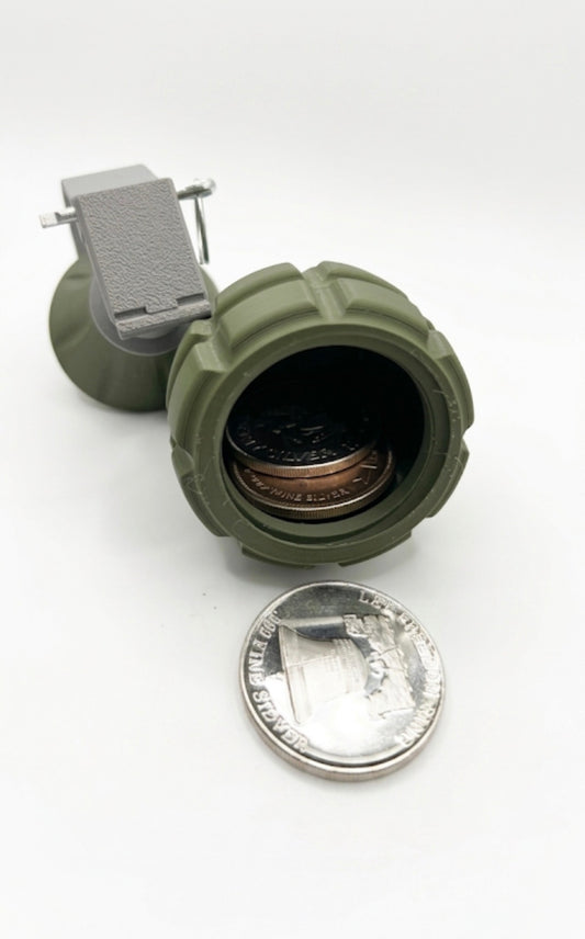 MILITARY GREEN AND GRAY PINEAPPLE GRENADE!