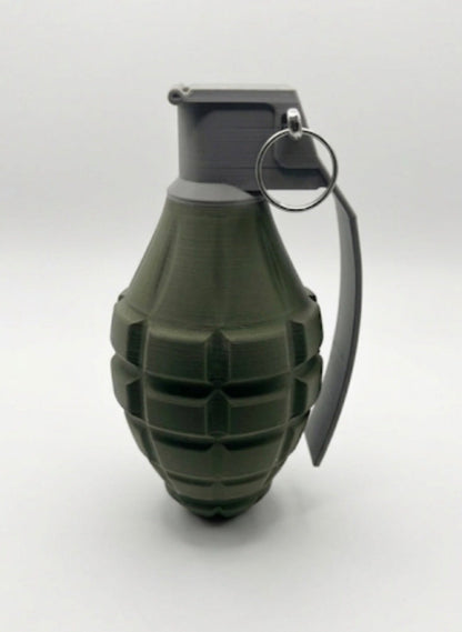 MILITARY GREEN AND GRAY PINEAPPLE GRENADE!