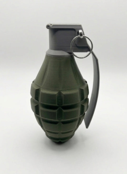 MILITARY GREEN AND GRAY PINEAPPLE GRENADE!