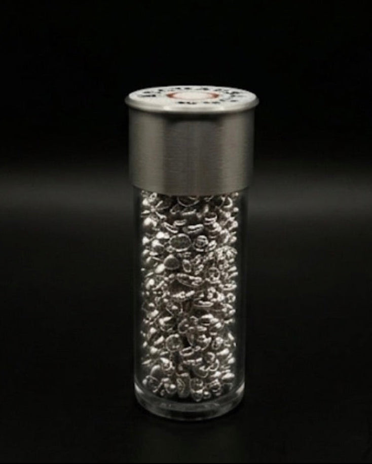 CRYSTAL CLEAR SMALL SHOTGUN SHELL FOR SILVER/GOLD SHOT OR QUARTERS! CLEAR WITH SILVER TOP.