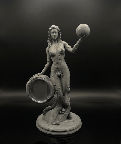 GRAY STONE MOTHER NATURE COIN HOLDER STATUE!