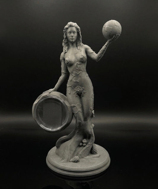 GRAY STONE MOTHER NATURE COIN HOLDER STATUE!