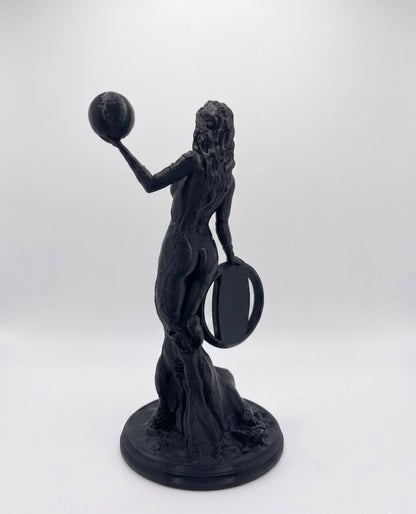 METALLIC BLACK MOTHER NATURE COIN HOLDER STATUE!
