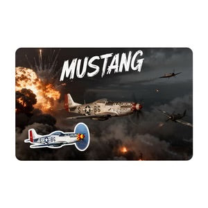 2025 P-51 Mustang Fully Shaped Silver 5 grams .999 Silver Colorized in Card
