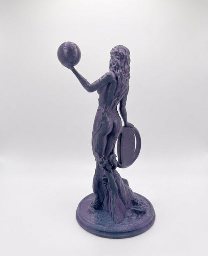 OXIDIZED COPPER MOTHER NATURE COIN HOLDER STATUE!