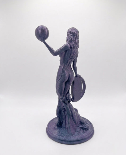OXIDIZED COPPER MOTHER NATURE COIN HOLDER STATUE!